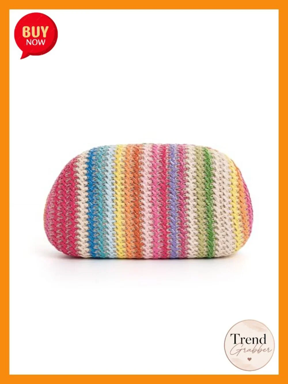 Woven Raffia Clutch Crossbody with Removable Chain Strap